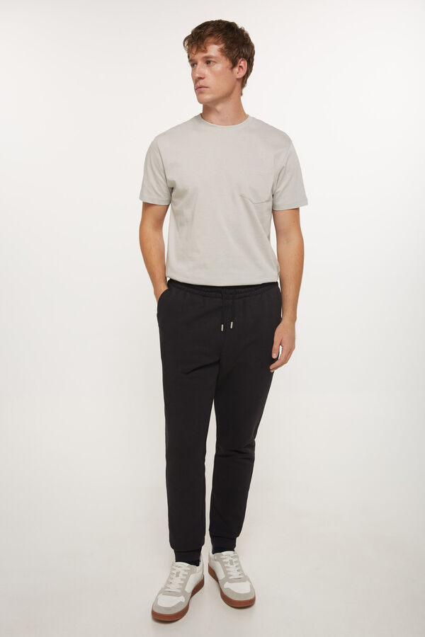 Springfield Pantalón Jogger con Cordón negro