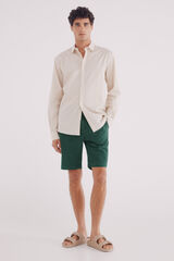 Springfield Bermuda lino slim fit verde