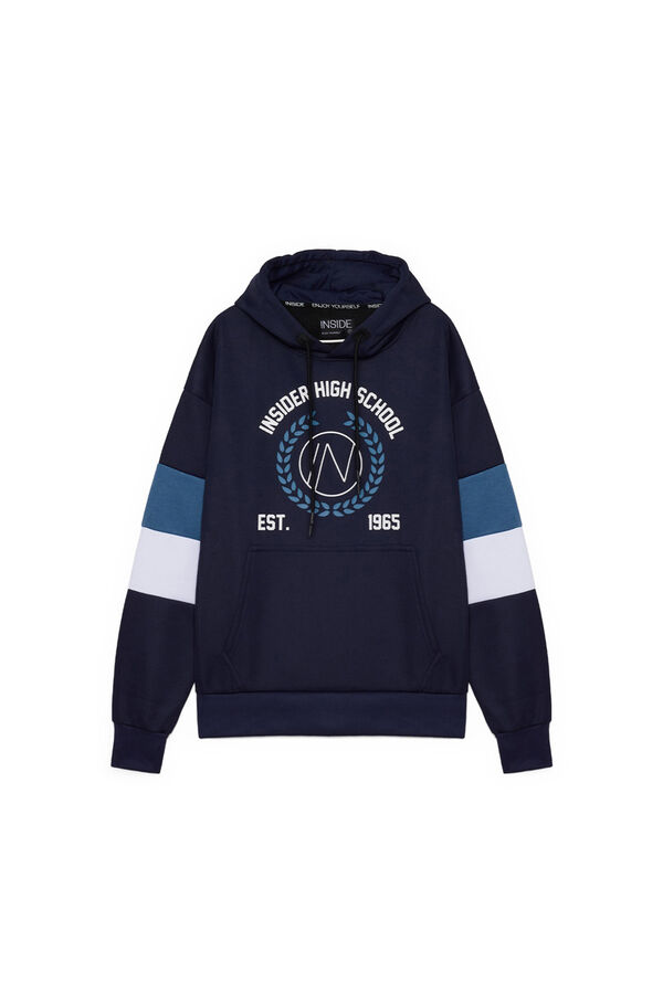 Inside Sweatshirt com bloco colorido azul
