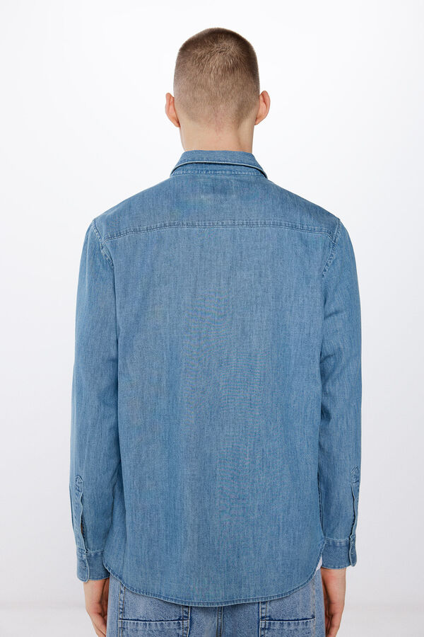 Springfield Camisa de ganga azul