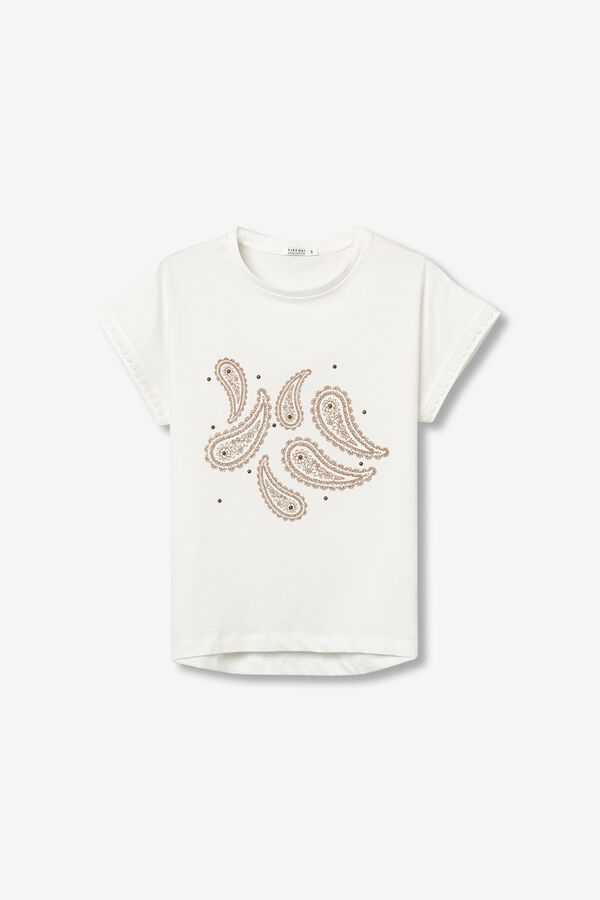 Tiffosi Camiseta Paisley marfil