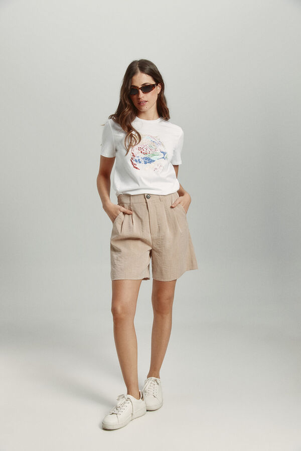 Only Camiseta manga corta regular fit blanco