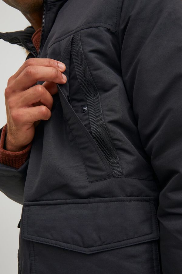 Jack & Jones Parka pelo capuz preto