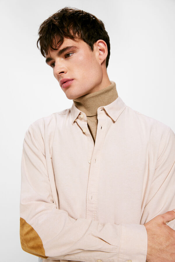 Springfield Camisa pinpoint coderas beige