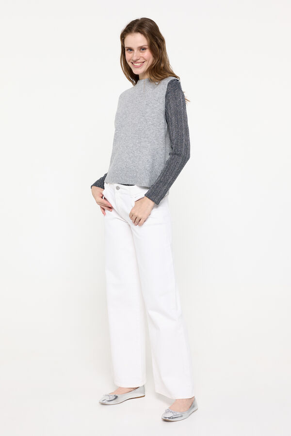 Pieces Chaleco de punto gris