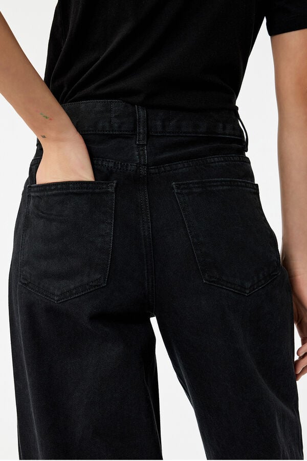 Koton Cal&ccedil;a jeans reta preto