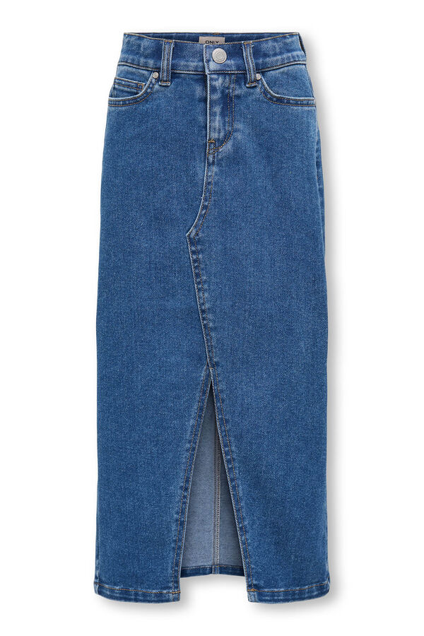 Only Girls Saia jeans para menina azul