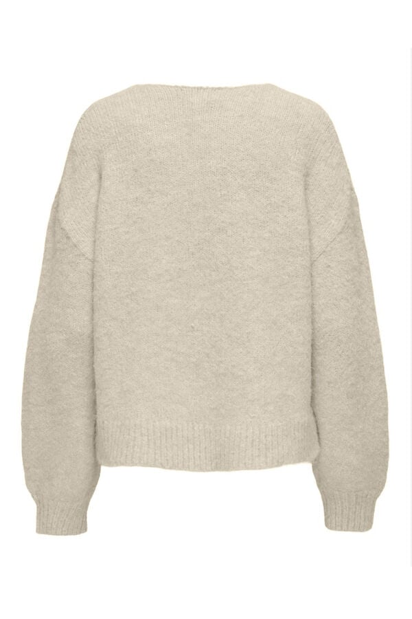 Only Casaco de malha com la&ccedil;os cinzento