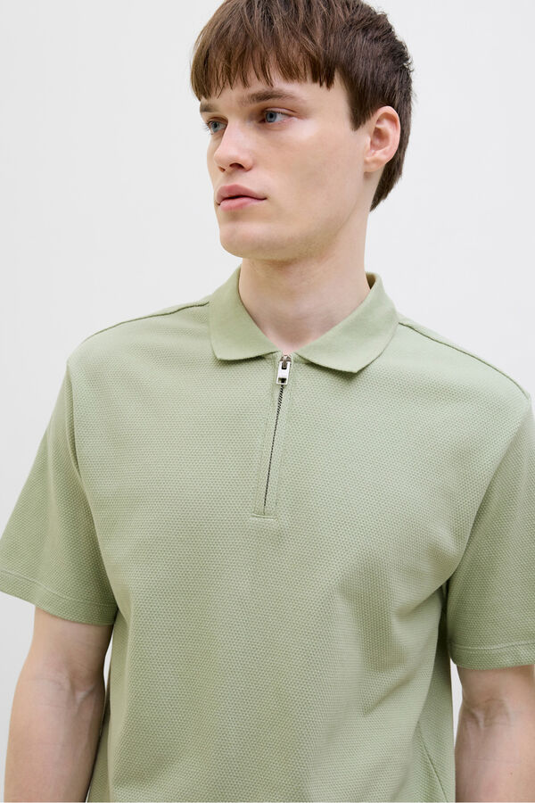 JJ REBEL Polo regular fit gris