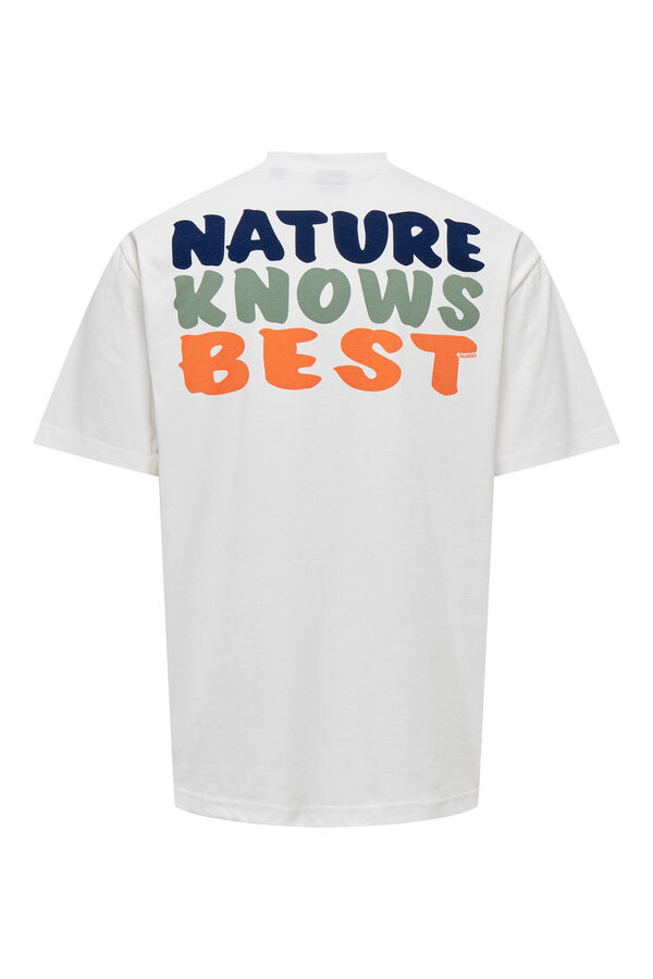 Only & Sons T-shirt algod&atilde;o org&acirc;nico branco