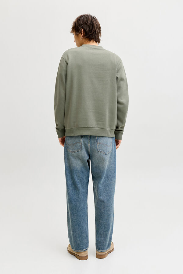 Jack & Jones Sweatshirt gola redonda em felpa verde