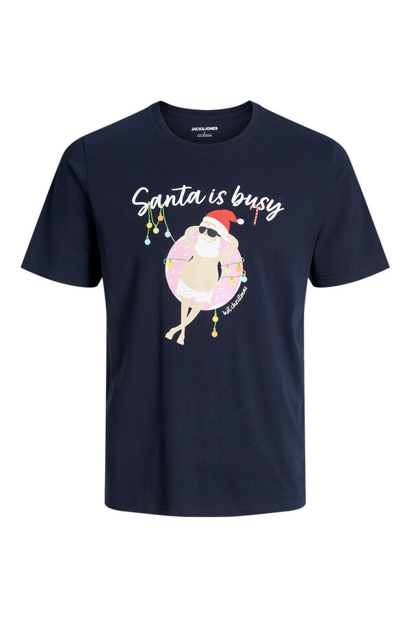 Jack & Jones T-shirt de Natal de manga curta azul