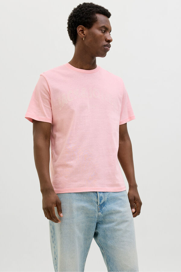 Jack & Jones Camiseta regular fit estampada coral