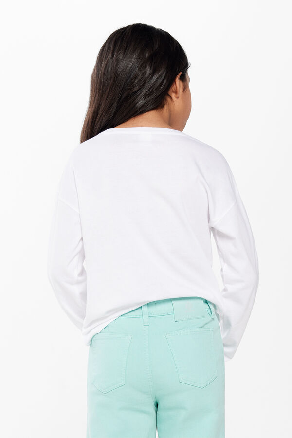 Springfield Kids Camiseta flores ni&ntilde;a beige