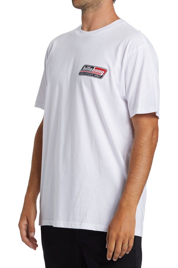 Billabong Camiseta masculina de manga curta branco