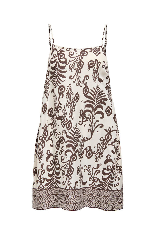 Only Vestido corto tirantes gris