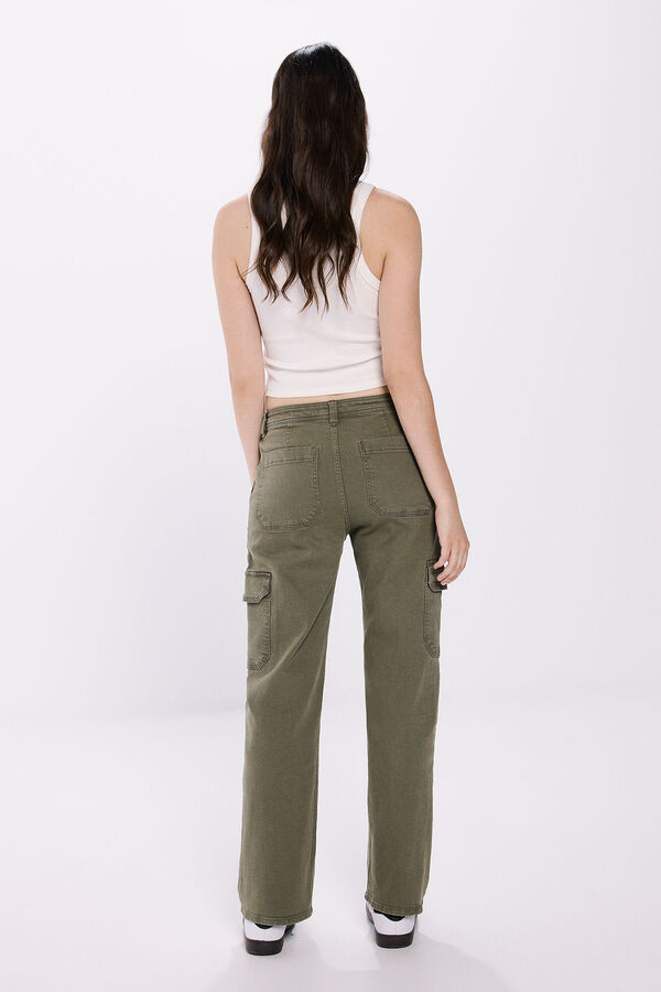 Springfield Pantal&oacute;n cargo algod&oacute;n kaki