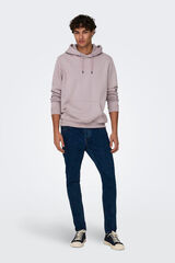 Only & Sons Sweatshirt com capuz de l&atilde; rosa