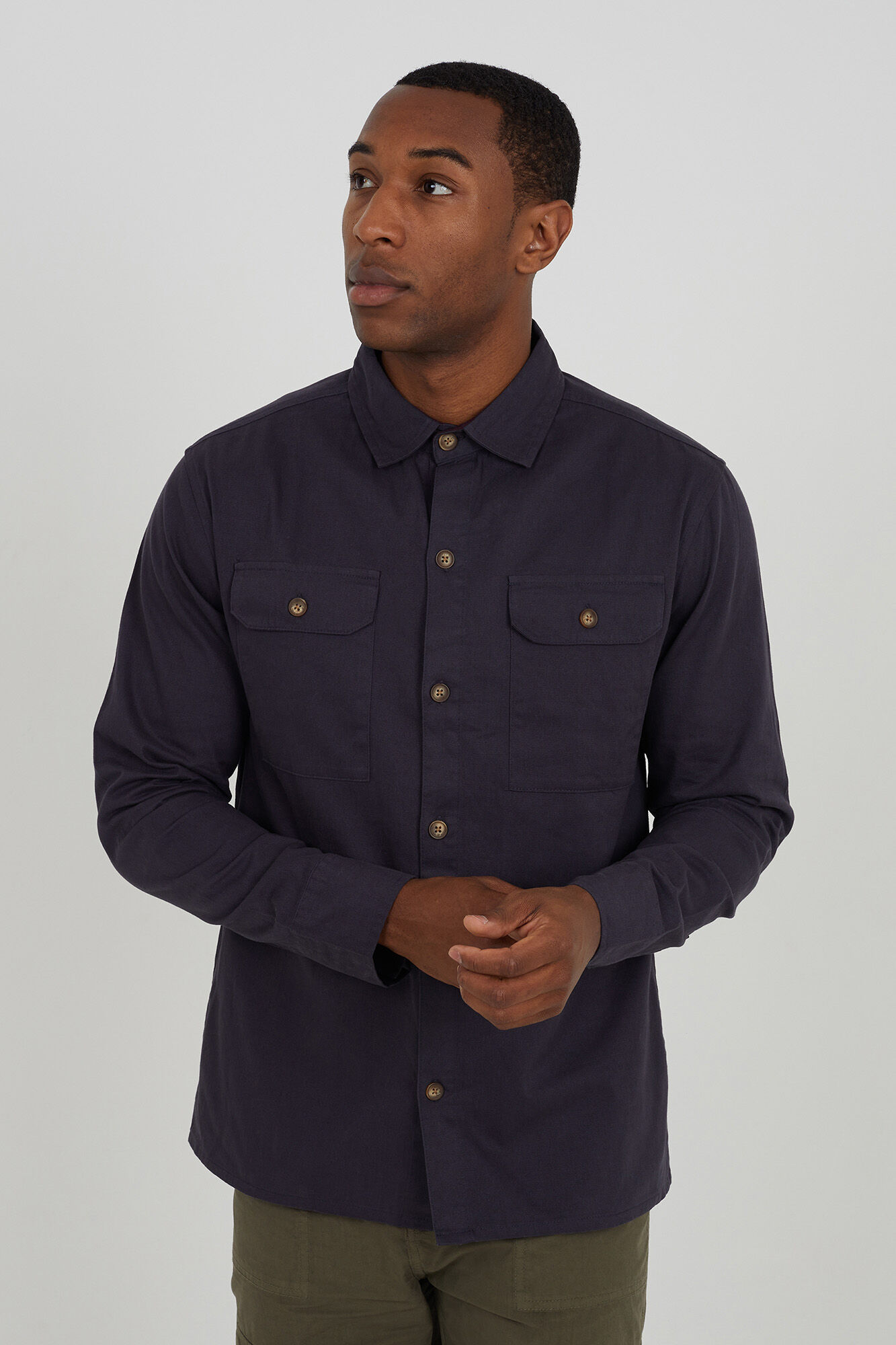 Brave Soul Camisa manga comprida com bolsos