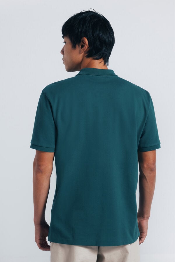 Springfield Polo piqu&eacute; b&aacute;sico regular fit verde