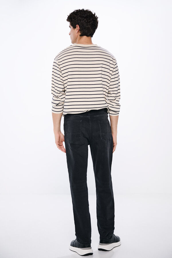 Springfield Jeans straight fit negros gris