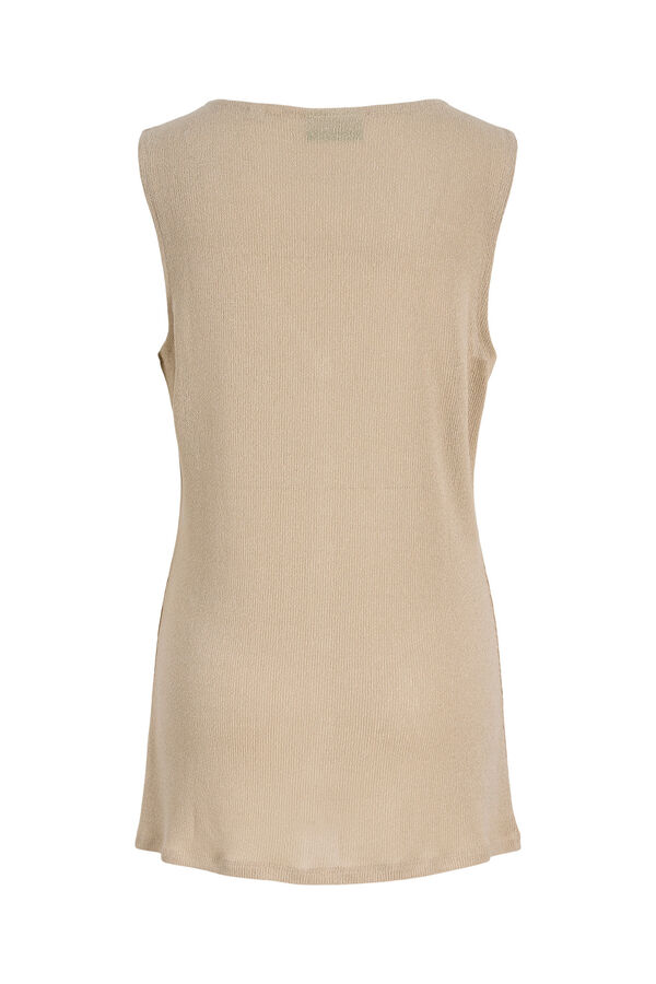 Jack & Jones Colete comprido de malha jacquard bege