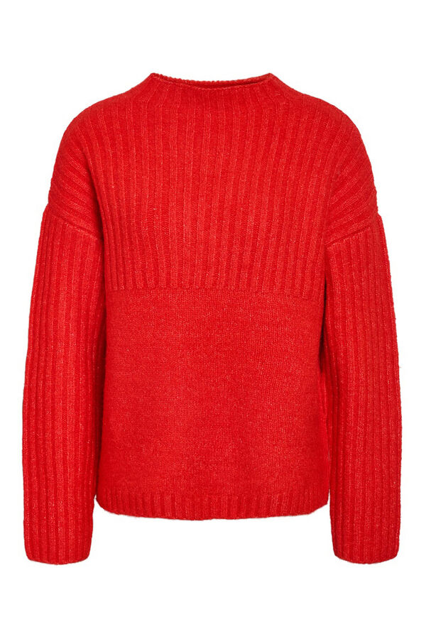 Noisy May jersey cuello redondo rojo