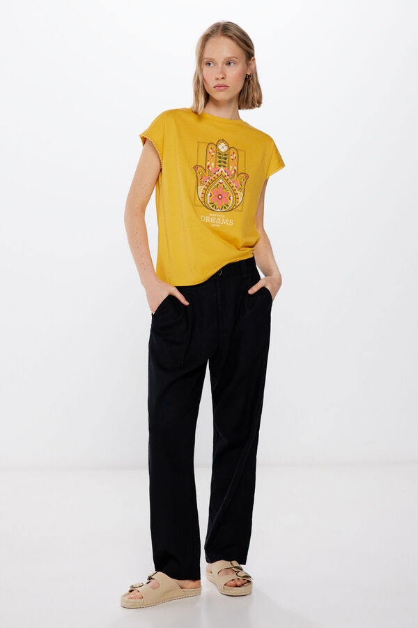 Springfield T-shirt Estampado Lace Bolinhas estampado