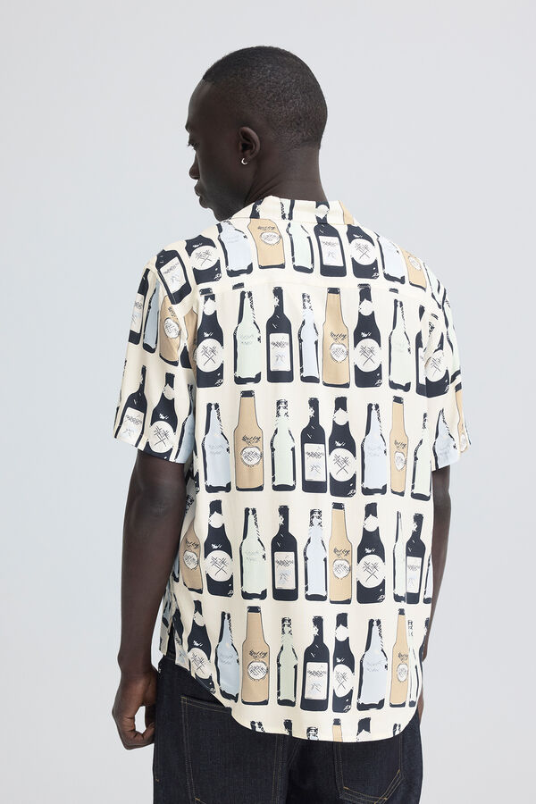 Blend Camisa de manga curta estampada branco