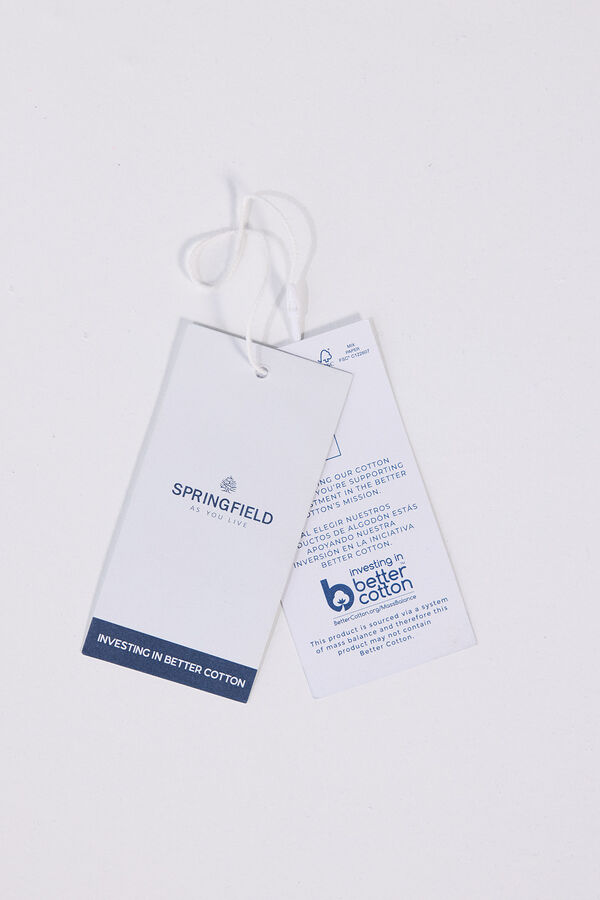 Springfield Camisa popel&iacute;n cropped azul