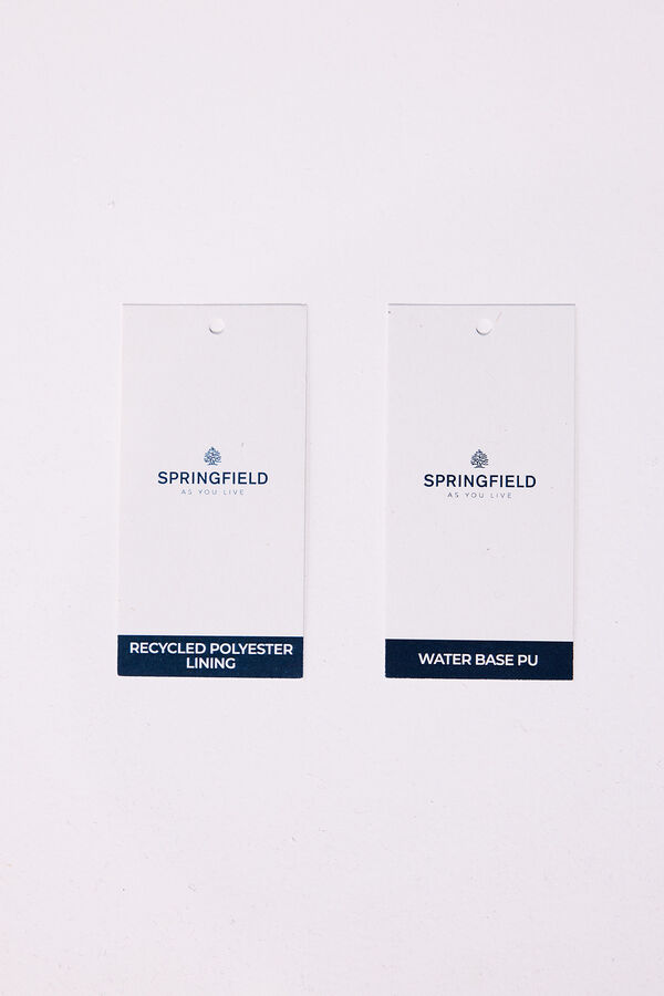 Springfield Jaqueta motard com efeito pele lavado cru
