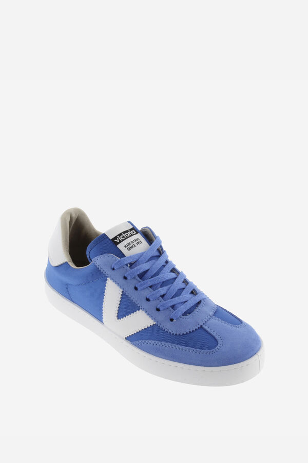 Victoria T&ecirc;nis Victoria Berlin Cyclist de n&aacute;ilon com pe&ccedil;as contrastantes e croute combinando azul