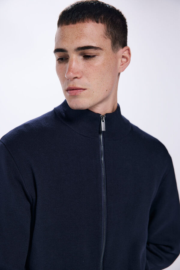 Springfield C&aacute;rdigan milano cremallera azul