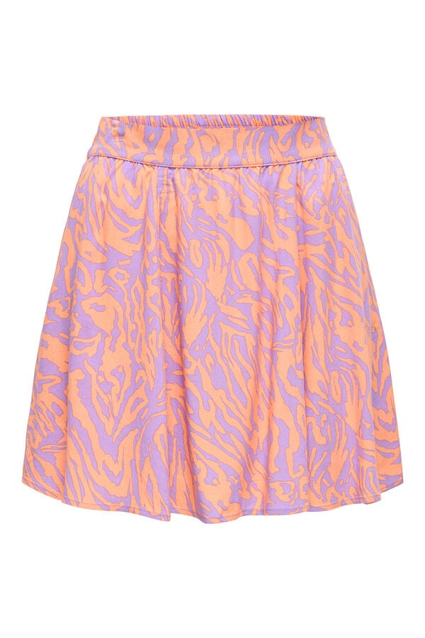 Only Saia curta fluida rosa