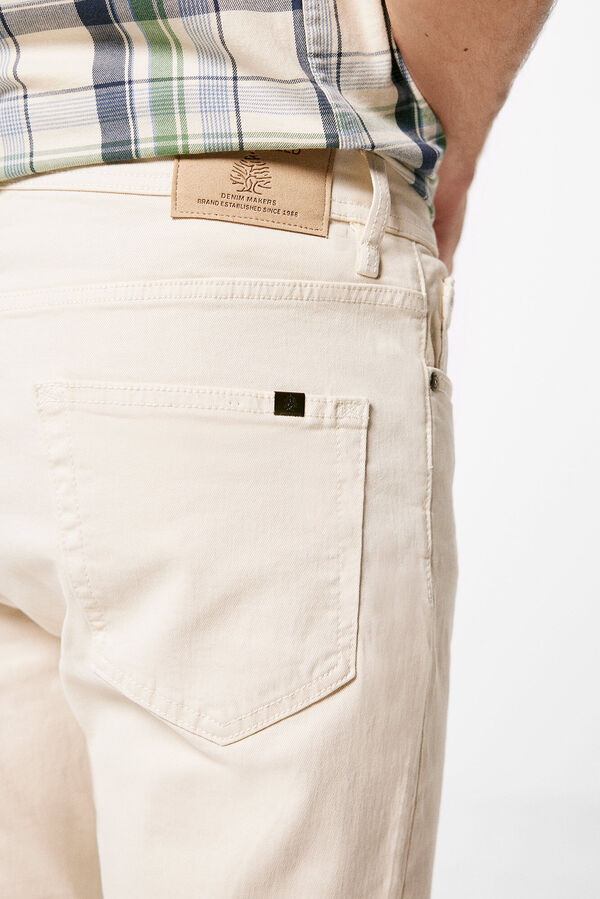 Springfield Pantalón 5 bolsillos color slim lavado verde