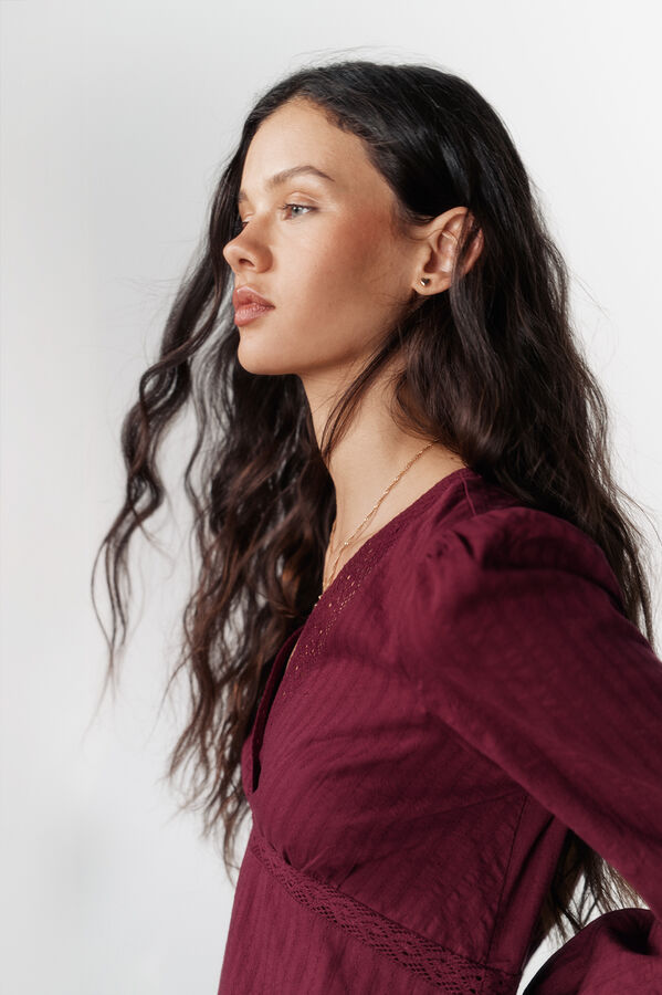 High Spirits Vestido Vela burdeos