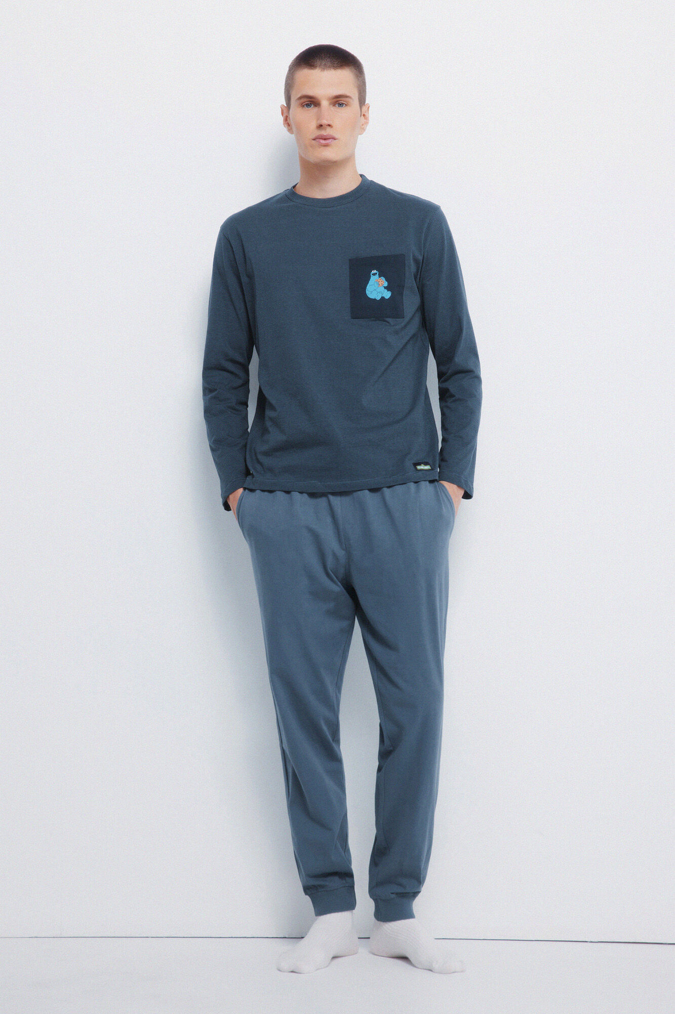 Springfield Pijama longo do Cookie Monster