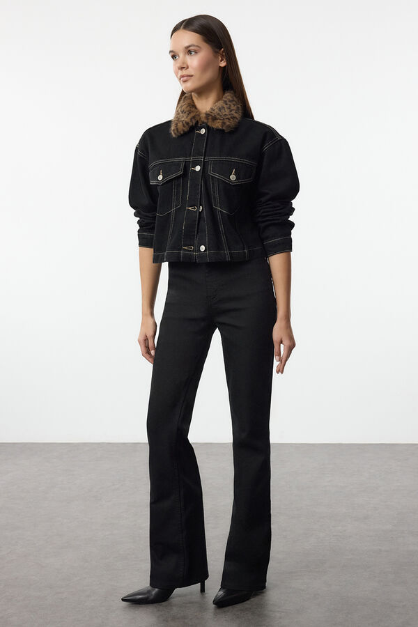Trendyol Cal&ccedil;a cal&ccedil;a boca de sino  preto