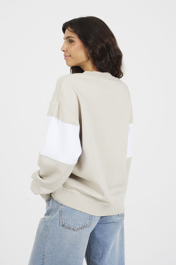 Brave Soul Sudadera con bordado marfil