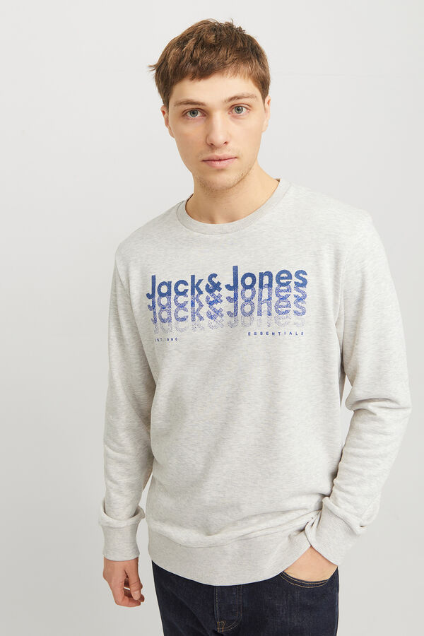 Jack & Jones Sweatshirt de ajuste padr&atilde;o branco