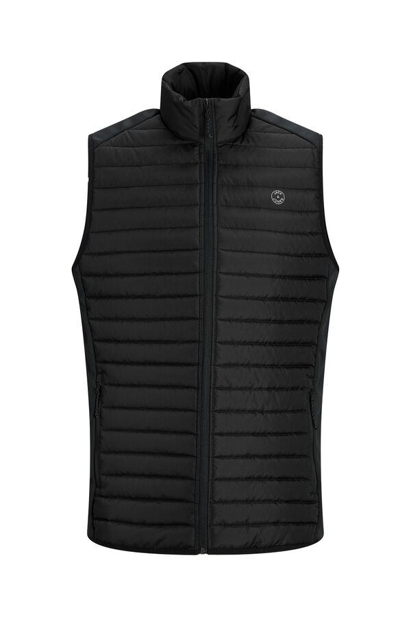 Jack & Jones PLUS Chaleco acolchado capucha negro
