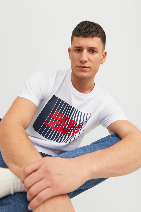 Jack & Jones T-shirt padr&atilde;o fit branco