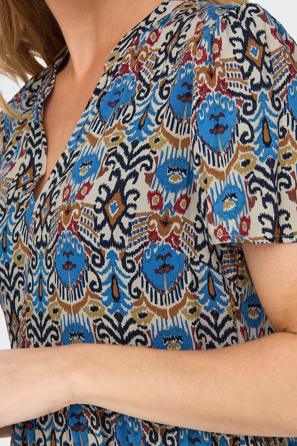 JDY Vestido corto estampado beige