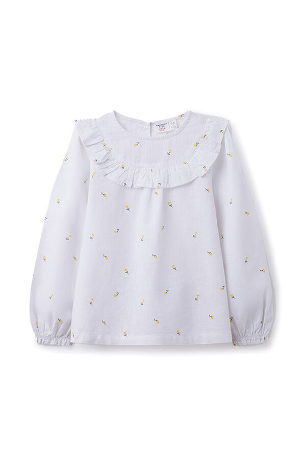 Springfield Kids Blusa de flores para menina branco