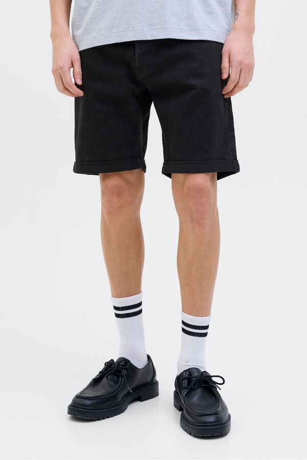 Jack & Jones Bermuda denim regular fit preto