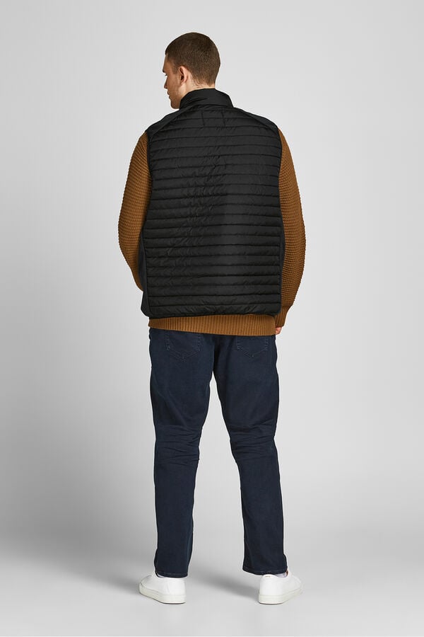 Jack & Jones PLUS Colete acolchoado leve PLUS preto
