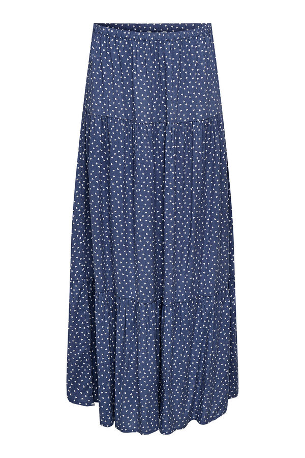 JDY Saia comprida estampada azul