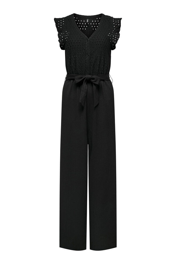 Only Macac&atilde;o comprido sem mangas preto