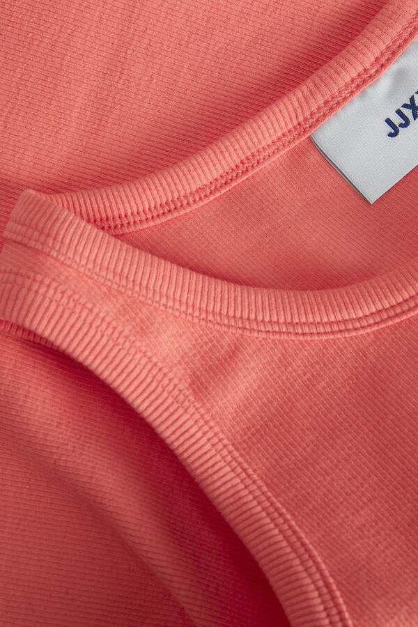 Jack & Jones Top com alças caneladas vermelho