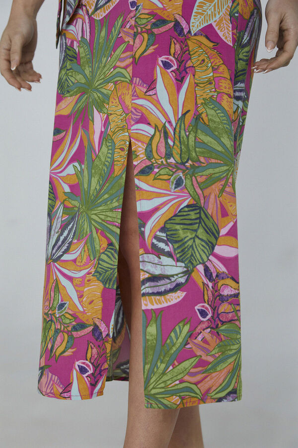 Only Saia midi n&oacute; rosa